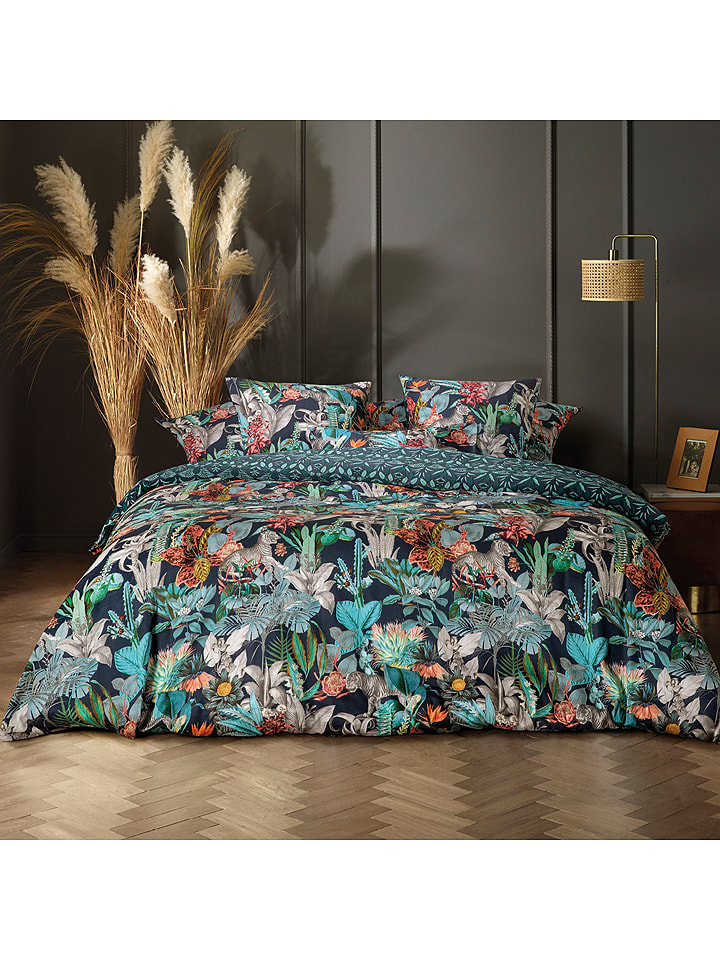 CXL by Christian Lacroix 2er-Set: Satin-Bettwäsche-Sets in Blau/ Bunt - 155x220 cm