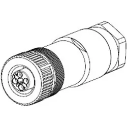 TE Connectivity 2120950-1 Sensor-/Aktor-Steckverbinder, unkonfektioniert M12 Buc, Elektronikkabel + Stecker, Schwarz, Silber