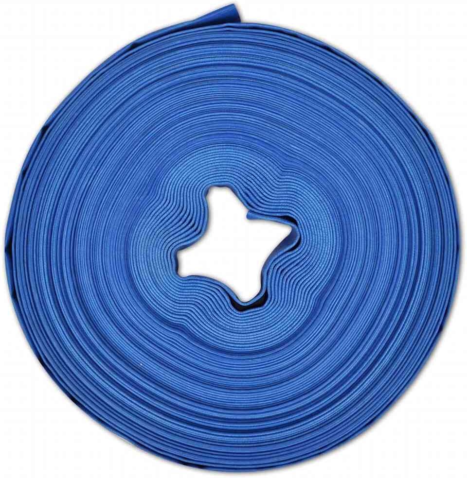 vidaXL Manguera plana de agua 50 m 1" PVC Azul
