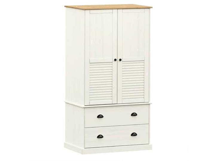 vidaXL Kleiderschrank VIGO Weiß 90x55x170 cm Massivholz Kiefer