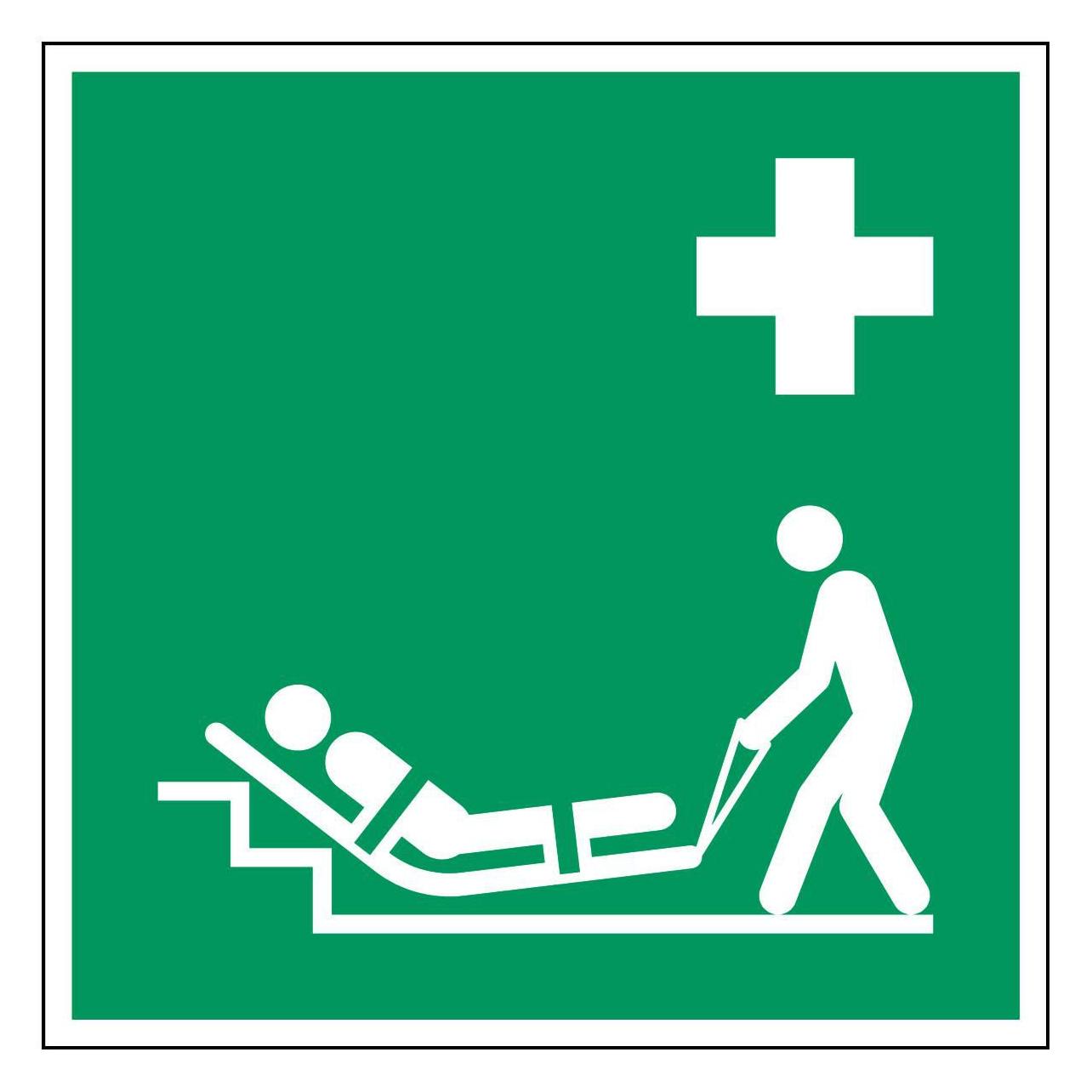 Brady ISO-Sicherheitsschild - Evakuierungsmatratze (E/E067/NT/PP-200X200-1)