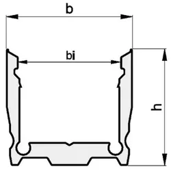 Radium Lampenwerk Aufbau-Aluminium-Profil TRPA2501