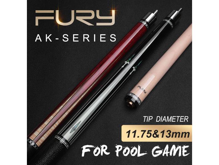 Fury AK – queue de billard classique, manche en érable de qualité, Joint central en lin ou en cuir