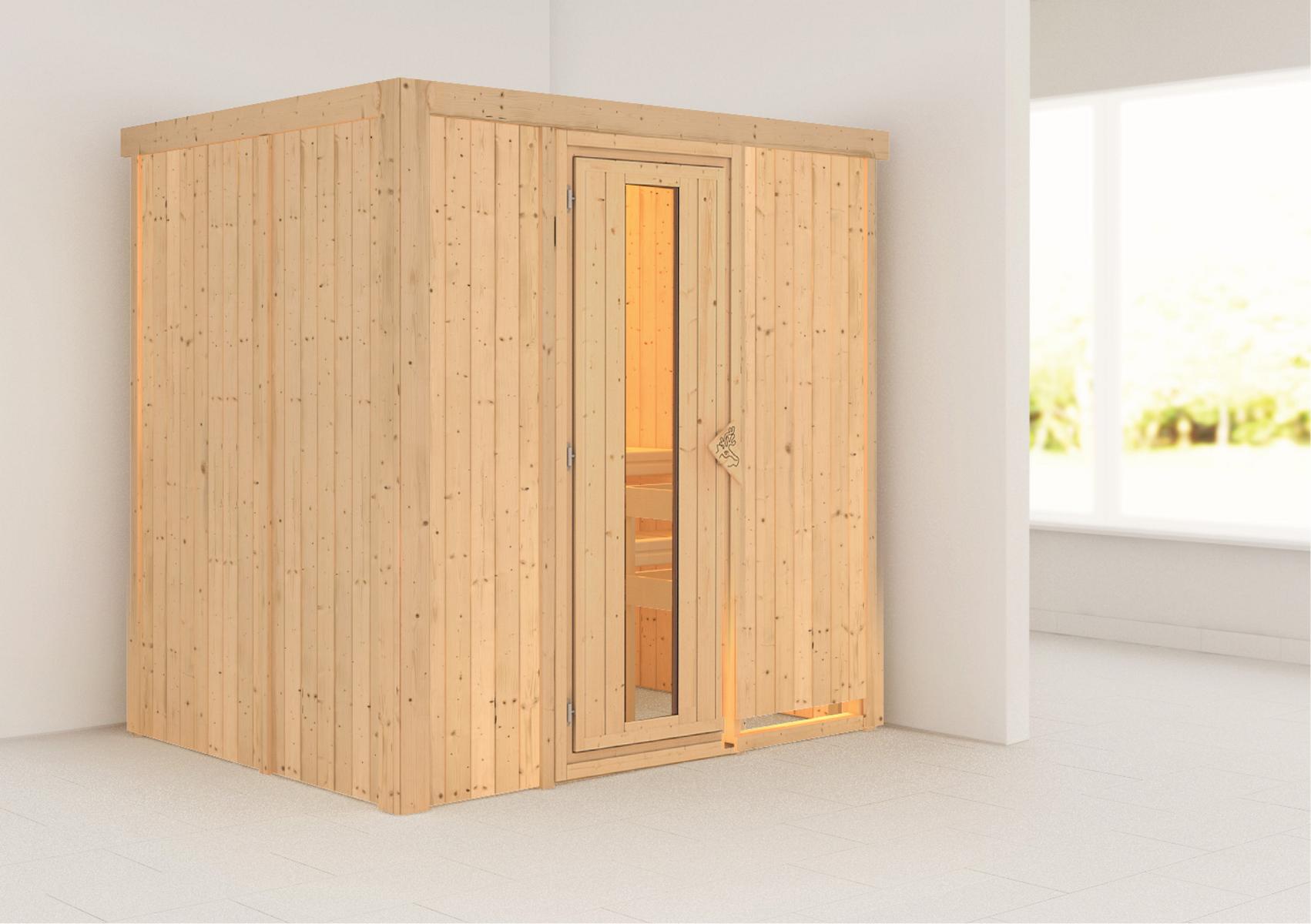 KARIBUHOLZT Sauna Bodin Front, o. Zub. m.einer Isoliertür 09231395