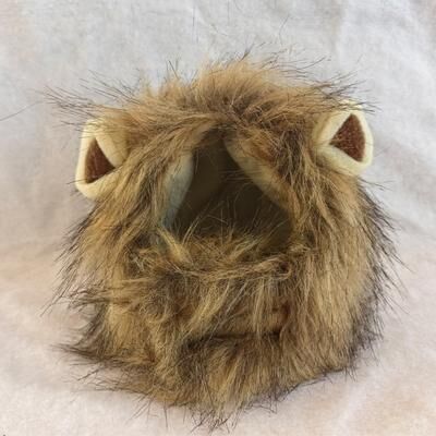Friendly Fresh Finds Funny Pets Clothes Hat Cute Cat Wig Lion Mane Costume For Cats & Dogs Cosplay Party Accessories With Ears brown l