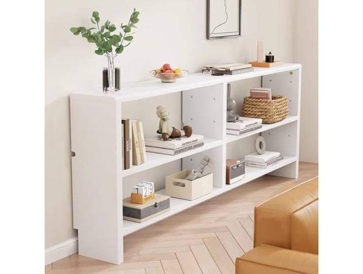 Mirenva Schmaler Konsolentisch Konsolentisch Eingang Weiß 150x15x86cm Couchtisch Hinter Couch mit Zubehör, Schmaler Hinter Couch für Flur Wohnzimmer for Wohnzimmer/Foyer, Holzfarbe