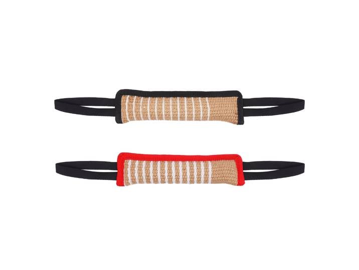 Hundespielzeug Zerrspielzeug Set 2-teilig rot/schwarz