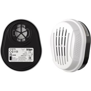 Dräger Atemschutzfilter Bajonett Kombifilter, AB2 P3 R D, für Atemschutzmasken 3300, 3500 & 5500, 12 Stück