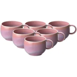 ESPRESSOTASSEN Perlemor Coral rosa 60 ml 6er Set