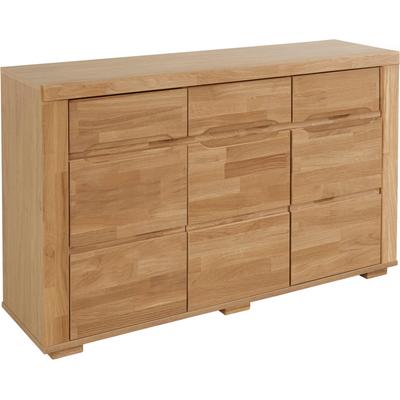 Sideboard OTTO HOME "Denis", braun (eiche teilmassiv), B:140cm H:85cm T:40cm, Sideboards, Sideboard, Breite 140 cm