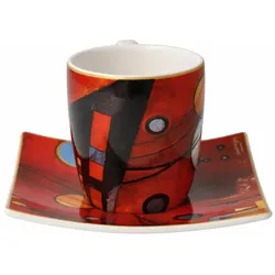 Goebel, Tasse, Espressotasse Wassily Kandinsky - Schweres Rot, Fine Bone China, Bunt, 100 ml, 67062141 (100 ml, 1x)