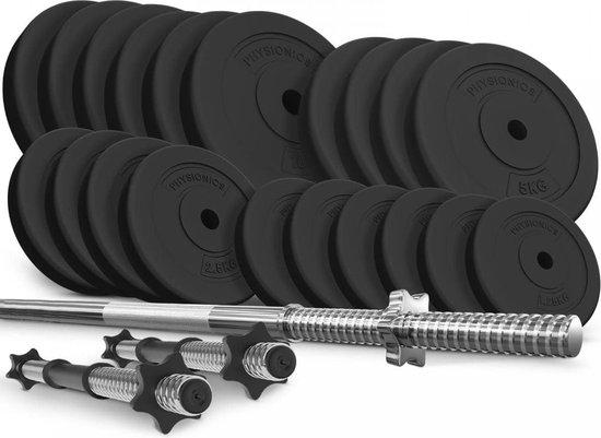 Famanu Halterset mit Gewichten - Lange Halter (165 cm) und kurze Halter