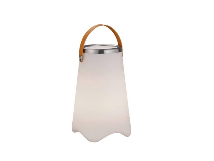 Led-Sektkühler Jamaica, Weiß, Kunststoff, 38 cm, Farbwechsler, Farben fixierbar, Bluetooth-Lautsprecher, tragbar, Handgriff, Flaschenkühler, Lampen & Leuchten, Außenbeleuchtung, Außenleuchten