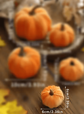 Inspire Curations Luxury Velvet Pumpkin Decor Elegant Fall & Thanksgiving Table Accent tk357 bs3011