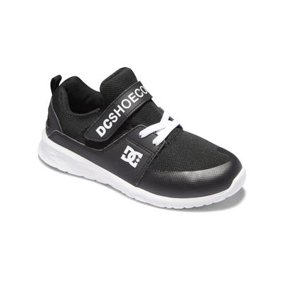 Sneaker DC SHOES "Heathrow Prestige Ev", Kinder, Gr. 1, schwarz-weiß (schwarz, weiß), Obermaterial: Textil (Mmf), Futter: Textil, Laufsohle: EVA., Schuhe Sneaker