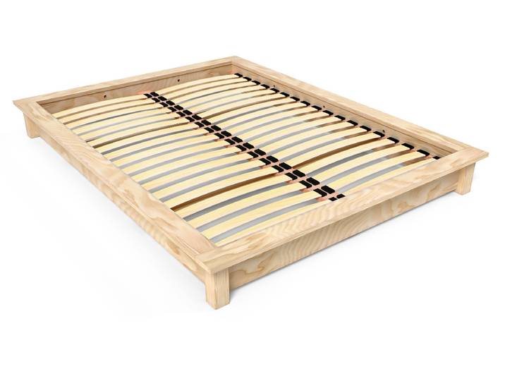 Lit futon Solido 140x200 en bois massif 140x200 Brut (sans vernis)