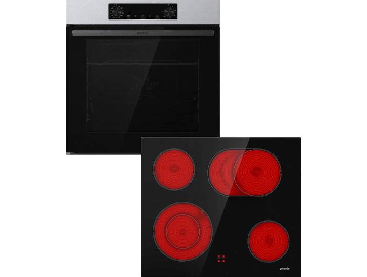GORENJE Backofen-Set Pacific Backofen-Set Basic 2021, mit 1-fach-Teleskopauszug, Aqua Clean, Pizzafunktion mit 300 °C – perfekt für Pizza, Focaccia und mehr!