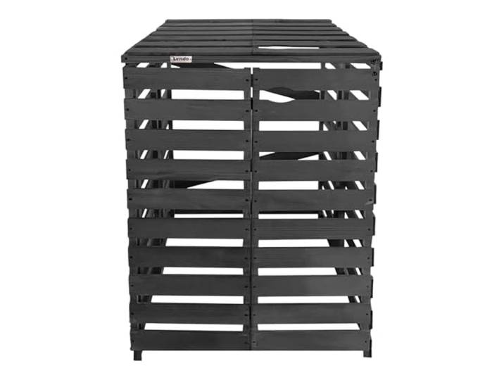 Lendo Online Containerombouw van geïmpregneerd vurenhout - 1/2/3/4/5x Kliko - Ombouw voor kliko's - Kliko ombouw - Containerberging - Bruin - Weersbestendig (Grijs, 71x80x118cm (1x))