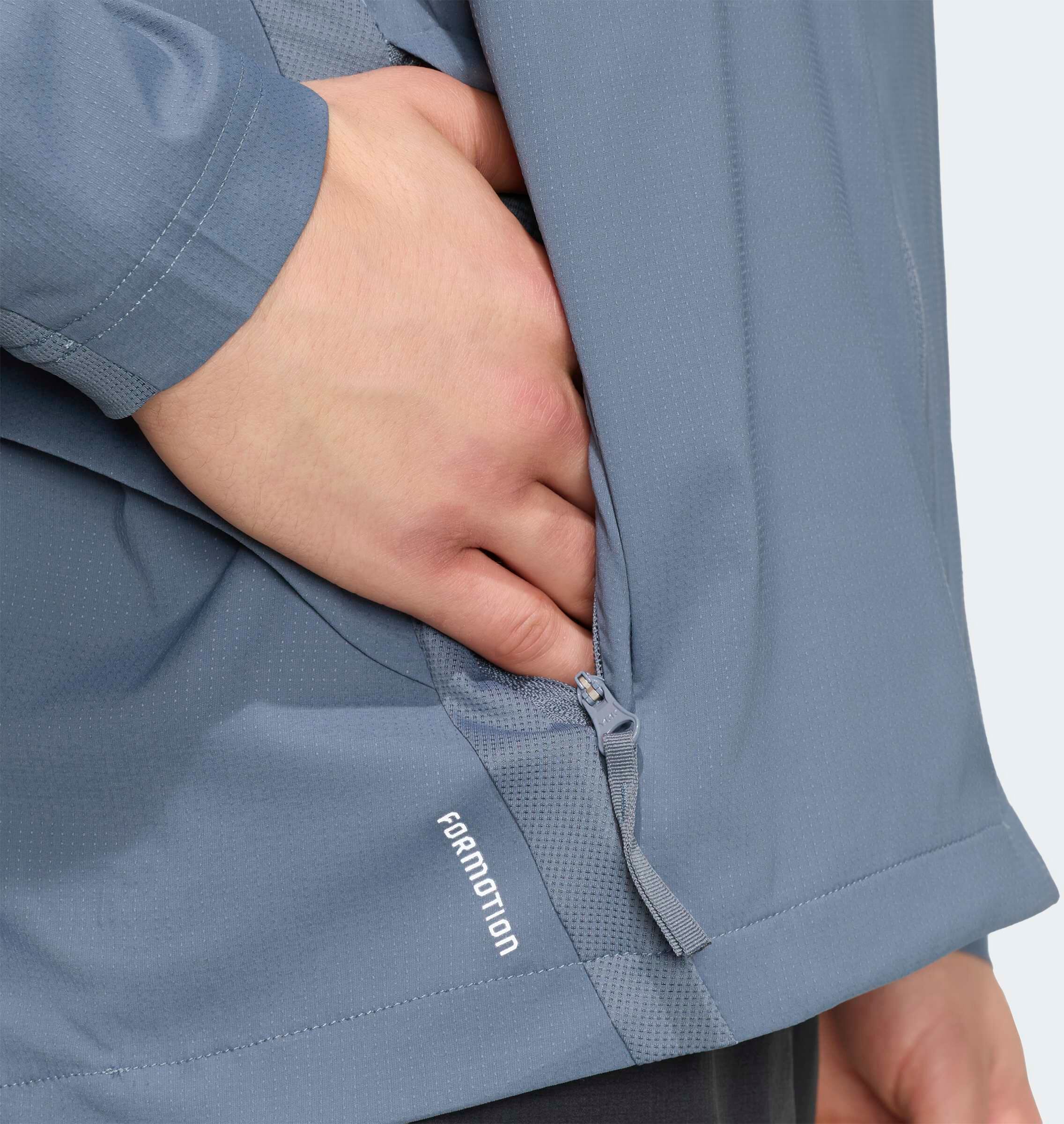 Laufjacke ADIDAS PERFORMANCE "ADI365 FORMOTION", Herren, Gr. XL, blau (onix, reflective silber), Obermaterial: 94% Polyester, 6% Elasthan, Jacken Laufjacke onix, reflective silber XL