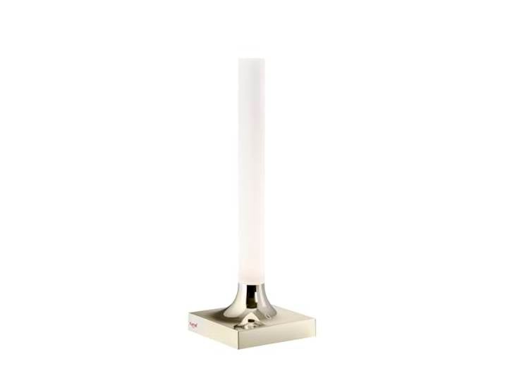 Kartell Goodnight, Batteriebetriebene Tischleuchte, Dimmbare, H 29 cm, Champagner Glänzend