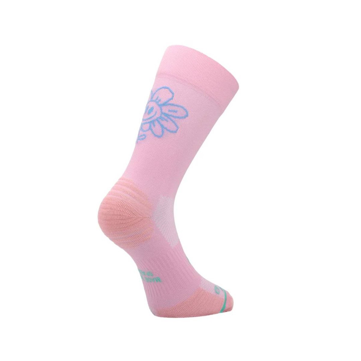 Meias Sporcks Running Happy Day Rosa, Tamanho XS. Unisex