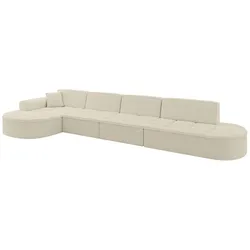 ECKSOFA Ottomane Links TARO-L3 - 413x171x79,5 cm Beige