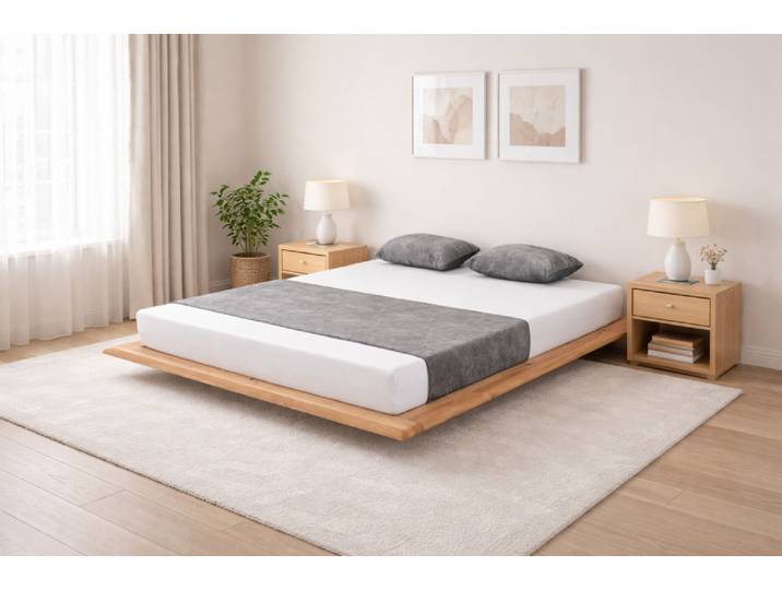 Massivholzbett FLAT 120x200 Esche