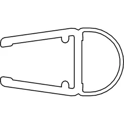 HSK Ersatzteile O-Dichtprofil vertikal, Höhe 2.010 mm, Transparent, E100078-8-5-99 E100078-8-5-99