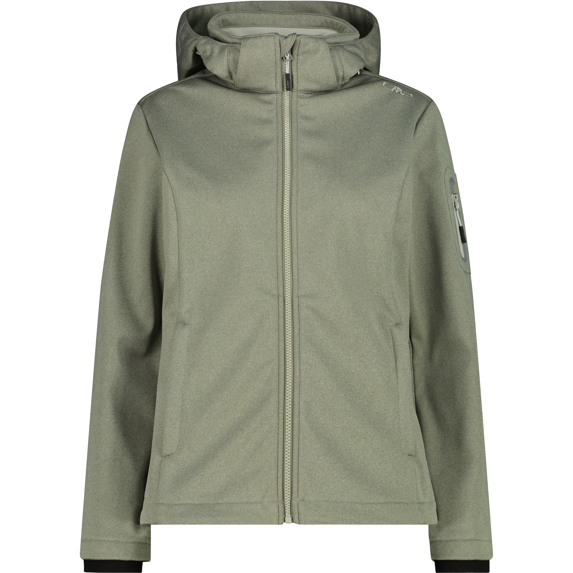 CMP Melange Damen Softshelljacke oliv Größe L Trekking Wasserabweisend