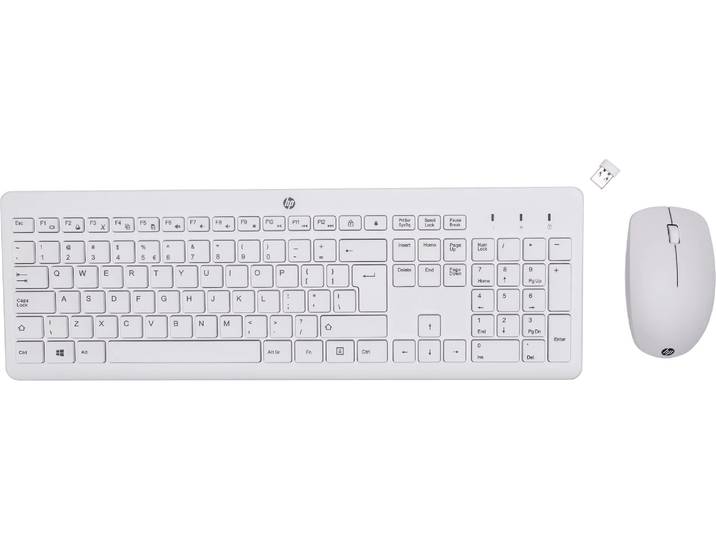 HP 230 Draadloos Toetsenbord en Muis Wit QWERTY