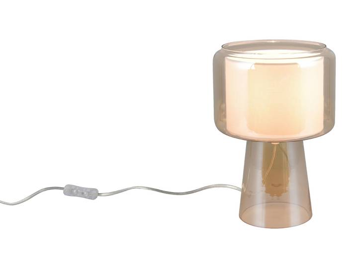 Trio - Tischlampe ROCKA - Braun - 20x20x29 cm