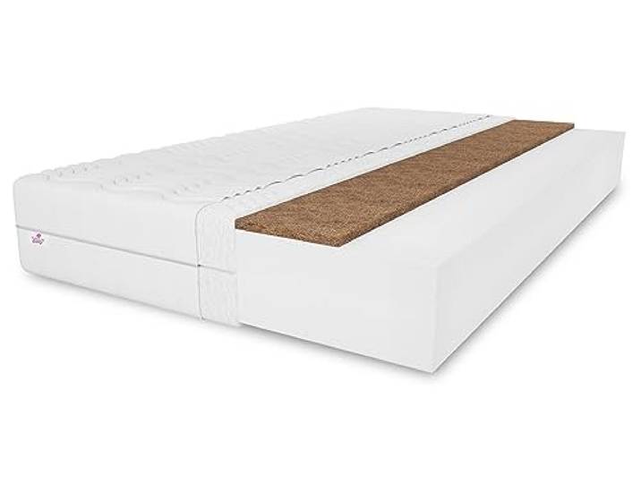 MARPUR Schaummatratze 120x200 Kokos sylver, H3/H4, Aloe Vera, Höhe 20 cm Matratze 120x200, Kokosmatte, hypoallergener Bezug, 2-seitig