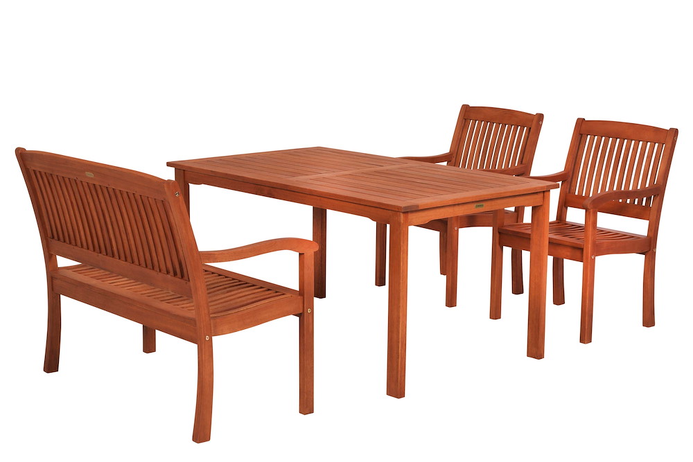 MERXXHANDELS Maracaibo Set 4tlg Eucalyptus Bank, 2-sitzig 16980375