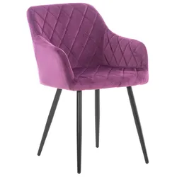 CLP Esszimmerstuhl Shila Samt   Farbe: lila, Material: Samt