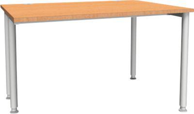 Schäfer Shop Genius Schreibtisch MODENA FLEX, Breite 1200 mm, einseitig verkürzt, Buche