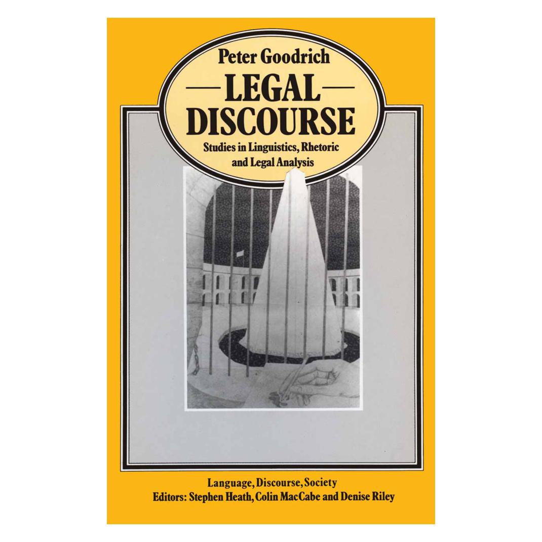 Springer Legal Discourse (Englisch, Softcover, Peter Goodrich) (9589478)