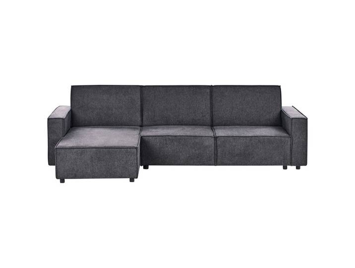 ECKSCHLAFSOFA 3-Sitzer Stoff Graphitgrau rechtsseitig Romedal Ii