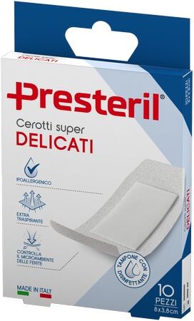 Corman Presteril Cerotti Delicati Super 8x3,8 Cm - 10 Pezzi