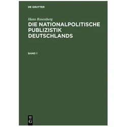 Rosenberg:Hans Rosenberg: Die nationalp, Fachbücher von Hans Rosenberg