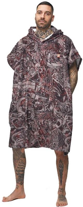 After Essentials  - Beach Poncho Nightmare Black - Poncho de bain