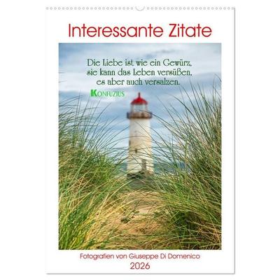 Interessante Zitate (Wandkalender 2026 DIN A2 hoch), CALVENDO Monatskalender