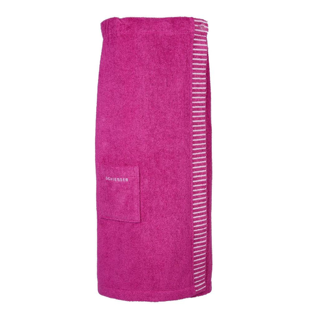 Schiesser Saunakilt, Violett, Textil, 80x130 cm, Freizeit, Wellness, Saunatücher