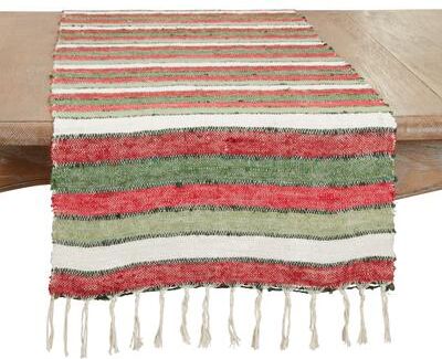 Saro Lifestyle Table Runner With Wide Stripe Design