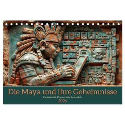 Die Maya und ihre Geheimnisse (Tischkalender 2026 DIN A5 quer), CALVENDO Monatskalender