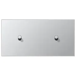 Jung Abdeckung mit 2x1 Kipphebel waagerecht Zylinder (Aluminium)