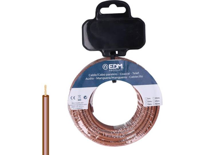 Câble H07z1-k 6mm2 Marron Câble Souple Sans Halogène Pour Sécurité Incendie - Edm
