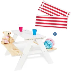 Pinolino, Kinderstuhl + Kindertisch, 3-tlg. Kinder-Sitzgarnitur-Set Nicki (Kinderstuhl, Kindertisch)