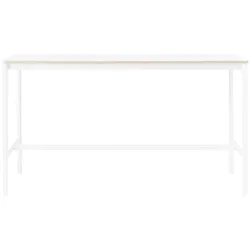 Muuto Base Stehtisch, 190 x 85 cm, höhe 105cm, weiß laminat / weiß