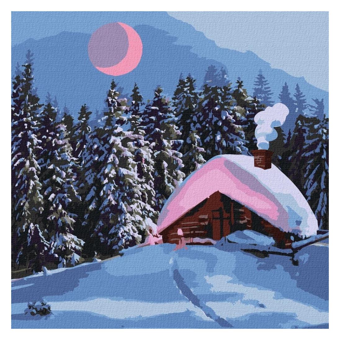 Ideyka Malen nach Zahlen - Verschneite Hütte (56585691)
