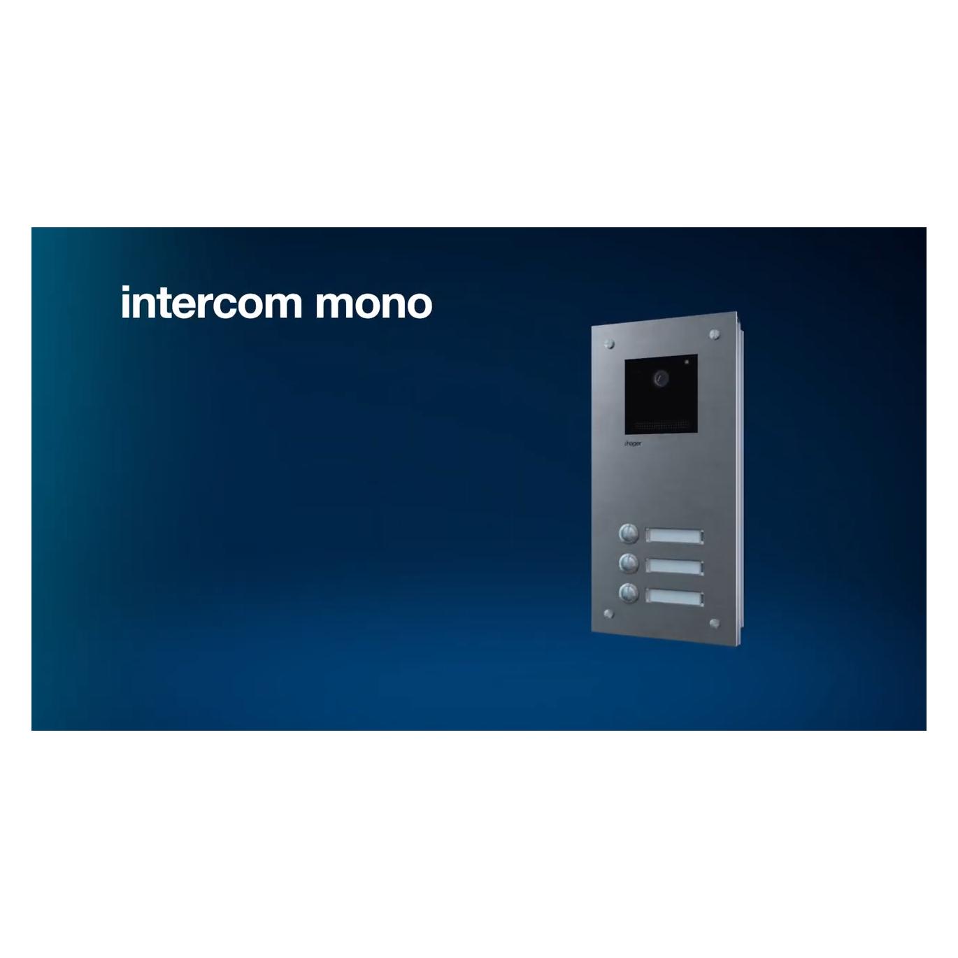 Hager Frontplatte intercom mono 1 Taste+Namen (RTQ101X)